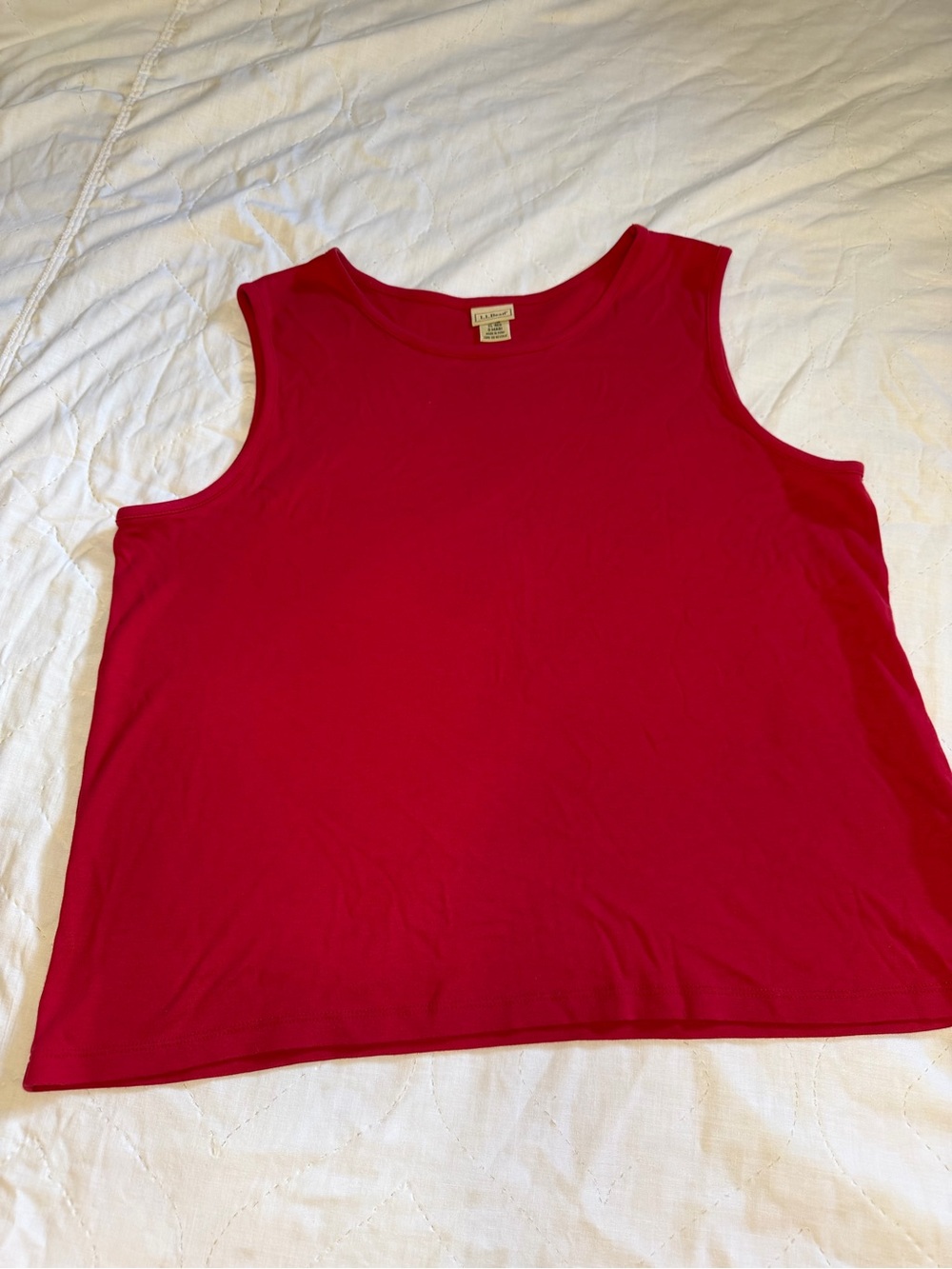 L.L. Bean Red Sleeveless Tank Top